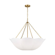 Stassi Medium 4-Light Pendant in Burnished Brass