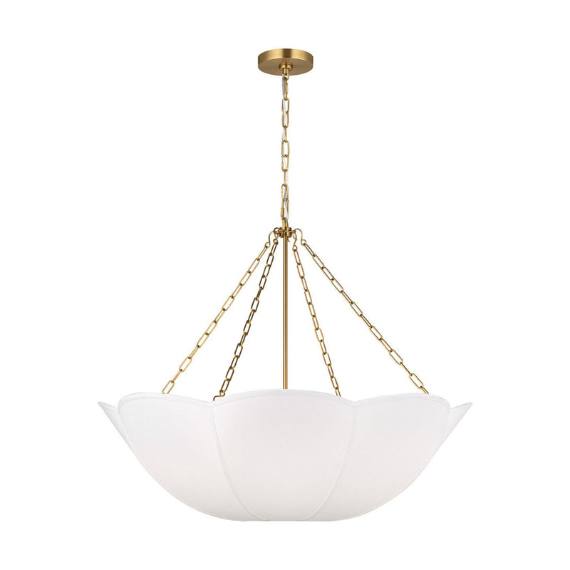 Stassi Medium 4-Light Pendant in Burnished Brass