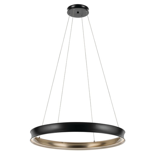 Larousse 40" Round LED Pendant in Black