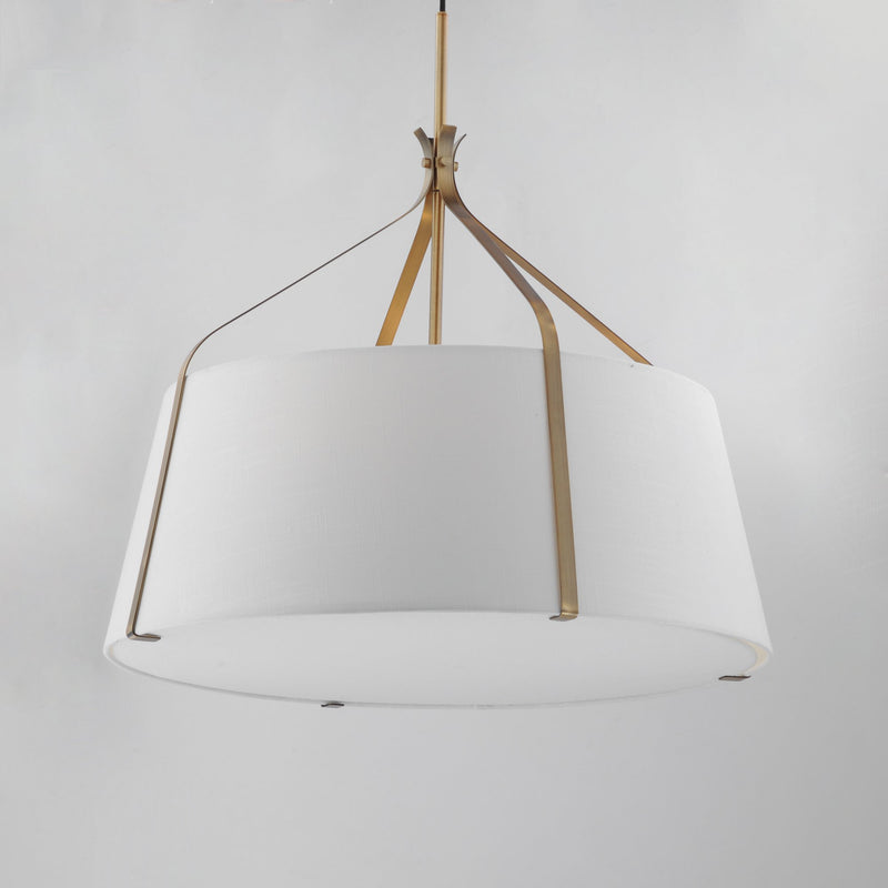 Bandera 30" 4 Light Pendant in Natural Aged Brass