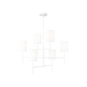 Key Large 6-Light Chandelier in Matte White