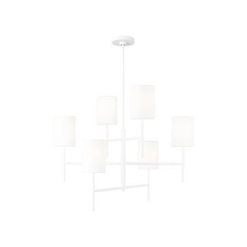 Key Large 6-Light Chandelier in Matte White