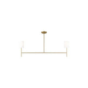 Key Medium 2-Light Linear Pendant in Burnished Brass