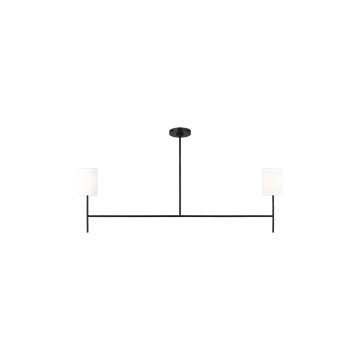 Key Medium 2-Light Linear Pendant in Midnight Black