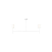 Key Medium 2-Light Linear Pendant in Matte White