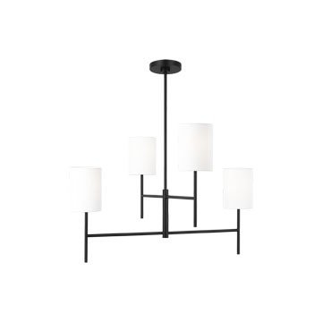 Key Medium 4-Light Chandelier in Midnight Black