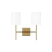 Key Medium 2-Light Wall Sconce in Burnished Brass