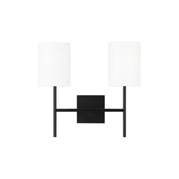 Key Medium 2-Light Wall Sconce in Midnight Black