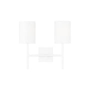 Key Medium 2-Light Wall Sconce in Matte White