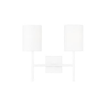 Key Medium 2-Light Wall Sconce in Matte White