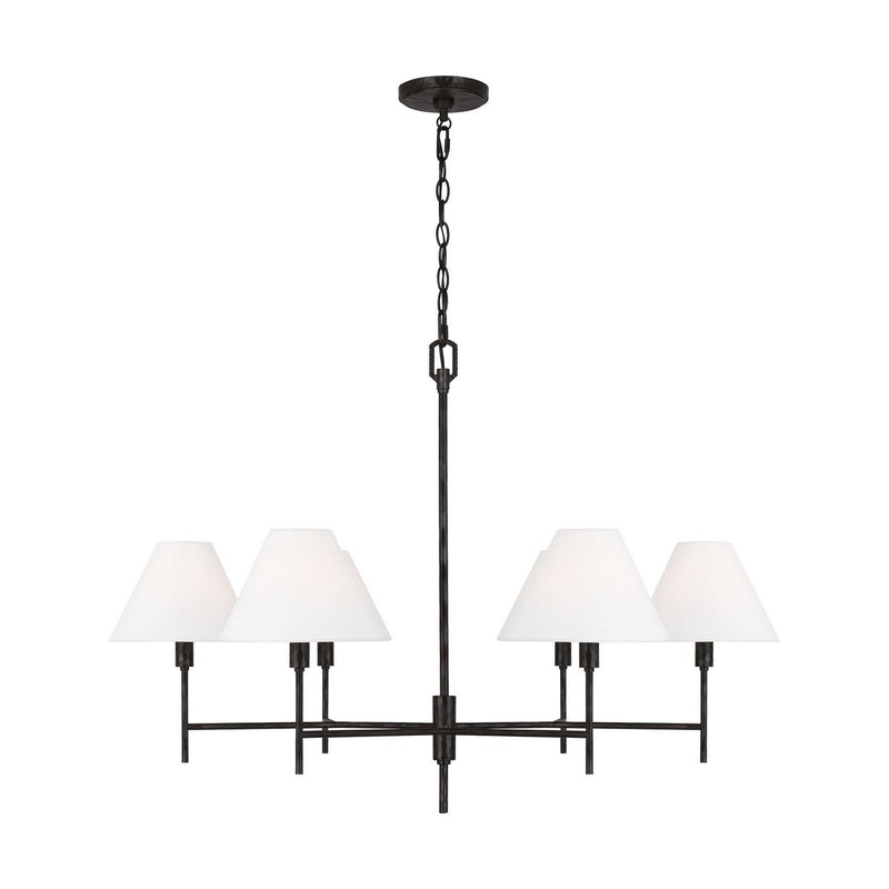Ridgewood Large 6-Light Chandelier in Aged Iron