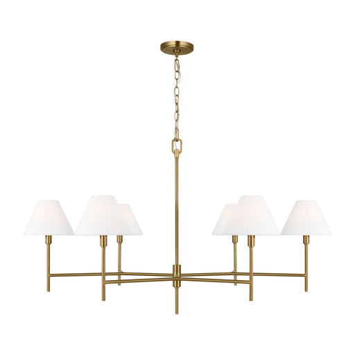 Ridgewood Extra Large 6-Light Chandelier in Burnished Brass