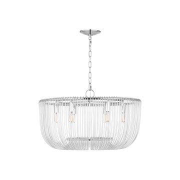 Pierce 6-Light Medium Chandelier in Polished Nickel