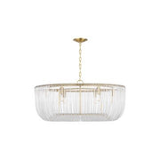 Pierce 6-Light Large Chandelier in Burnished Brass