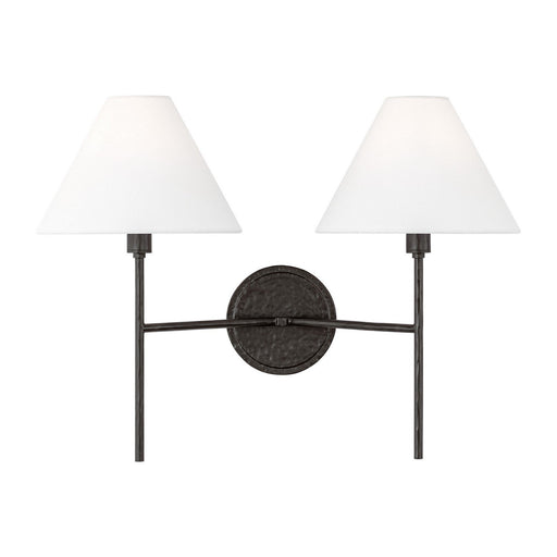 Ridgewood Medium 2-Light Wall Sconce in Aged Iron