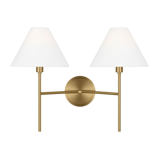 Ridgewood Medium 2-Light Wall Sconce in Burnished Brass