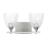 Toffino 2-Light Bath Vanity Light in Brushed Nickel