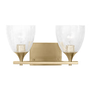 Toffino 2-Light Bath Vanity Light in Satin Brass