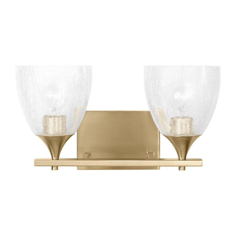 Toffino 2-Light Bath Vanity Light in Satin Brass