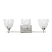Toffino 3-Light Bath Vanity Light in Brushed Nickel