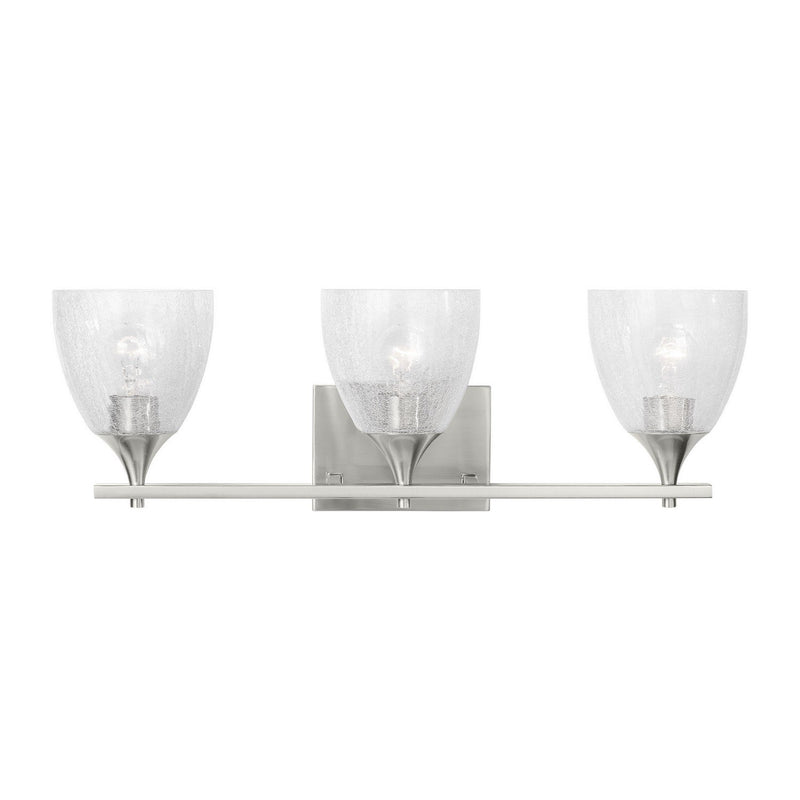Toffino 3-Light Bath Vanity Light in Brushed Nickel