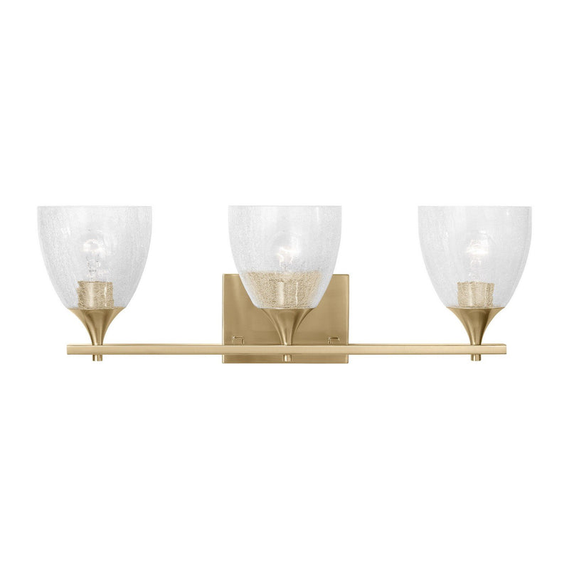 Toffino 3-Light Bath Vanity Light in Satin Brass