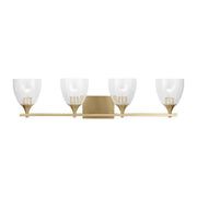 Toffino 4-Light Bath Vanity Light in Satin Brass