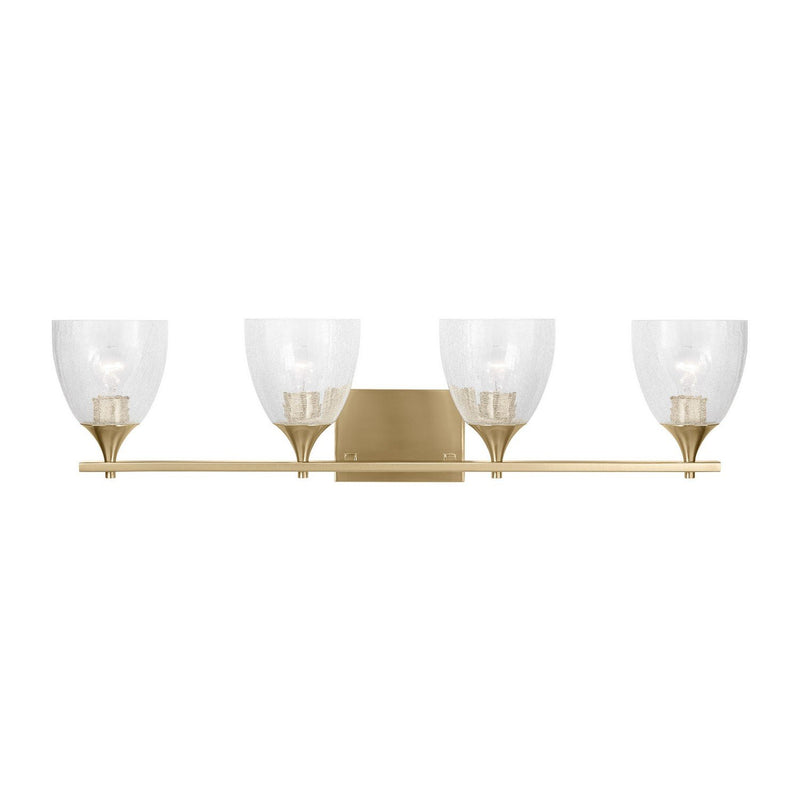Toffino 4-Light Bath Vanity Light in Satin Brass