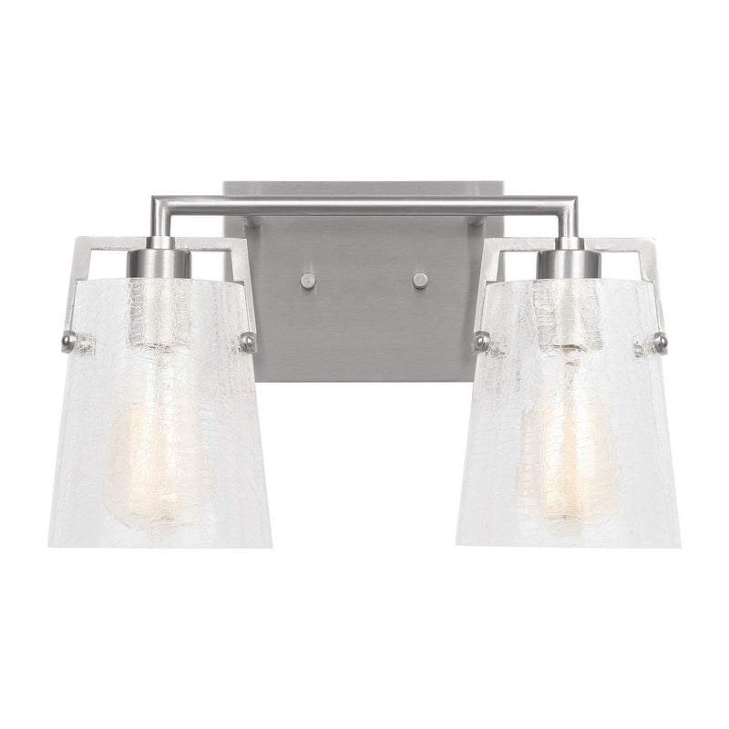 Crofton 2-Light Bath Vanity Light in Brushed Nickel