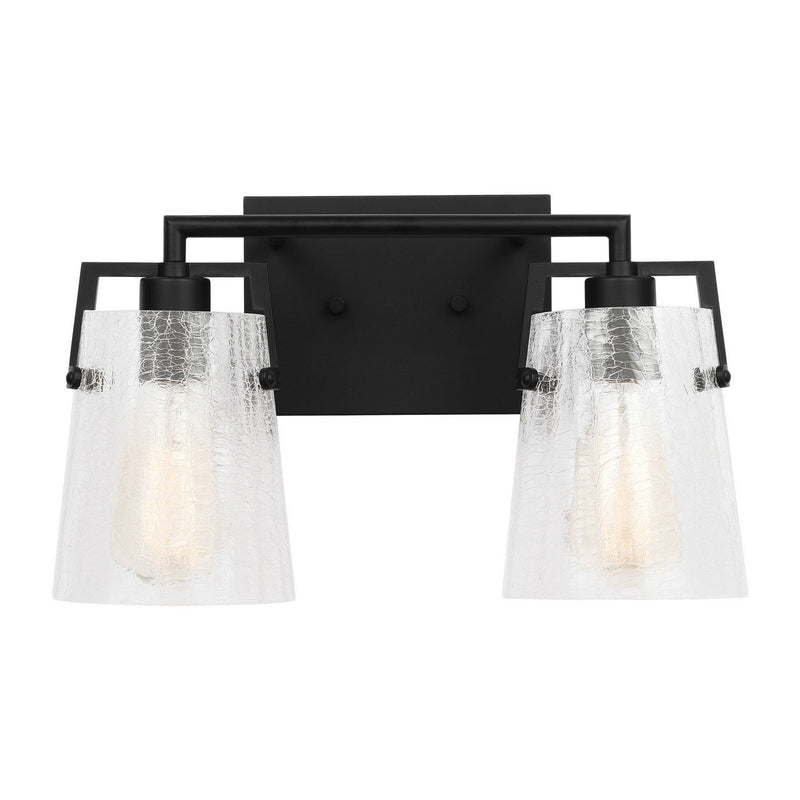 Crofton 2-Light Bath Vanity Light in Midnight Black