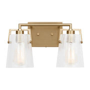 Crofton 2-Light Bath Vanity Light in Satin Brass