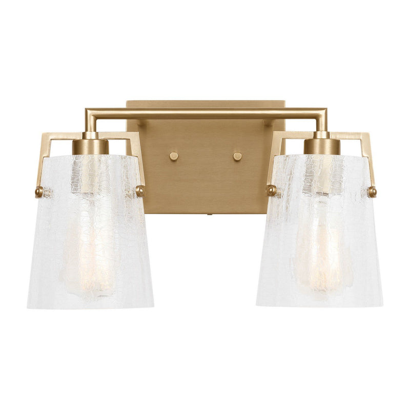 Crofton 2-Light Bath Vanity Light in Satin Brass