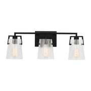 Crofton 3-Light Bath Vanity Light in Midnight Black