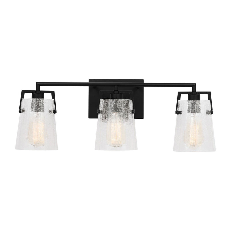 Crofton 3-Light Bath Vanity Light in Midnight Black