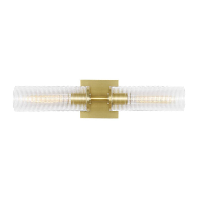Sarita Medium 2-Light Bath Vanity Light in Satin Brass