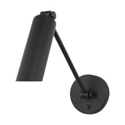 Frasar Medium Swing Arm Wall Lamp in Midnight Black