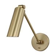 Frasar Medium Swing Arm Wall Lamp in Satin Brass