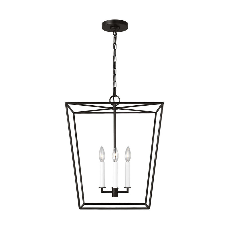Viota Medium 4-Light Lantern Pendant in Aged Iron