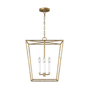 Viota Medium 4-Light Lantern Pendant in Casted Gild