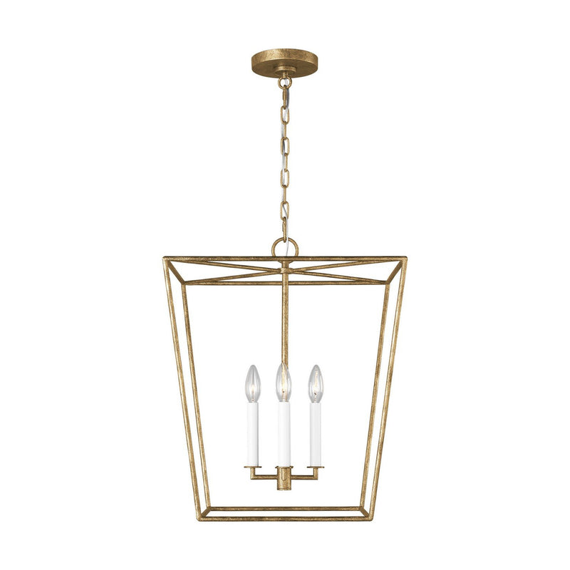 Viota Medium 4-Light Lantern Pendant in Casted Gild
