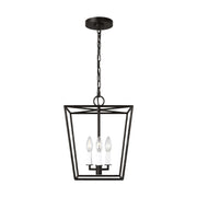 Viota Small 3-Light Lantern Pendant in Aged Iron