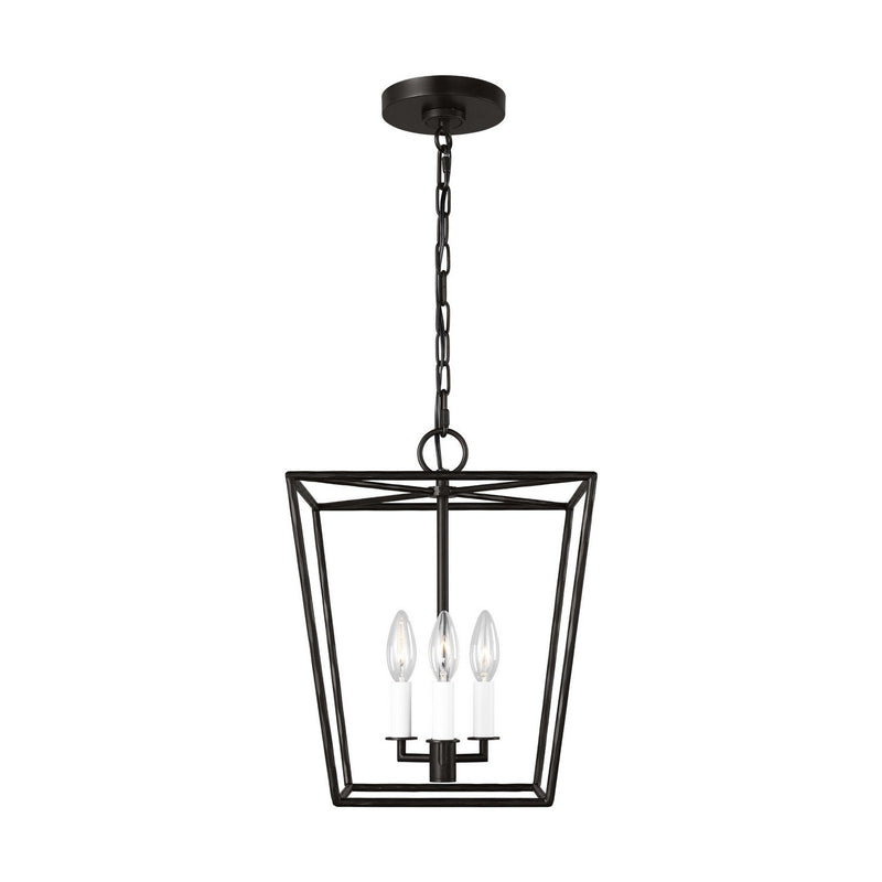 Viota Small 3-Light Lantern Pendant in Aged Iron