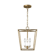Viota Small 3-Light Lantern Pendant in Casted Gild