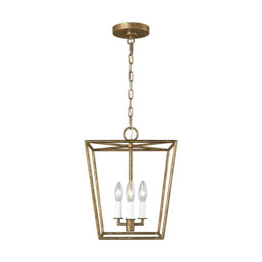 Viota Small 3-Light Lantern Pendant in Casted Gild