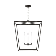 Viota Large 4-Light Lantern Pendant in Aged Iron