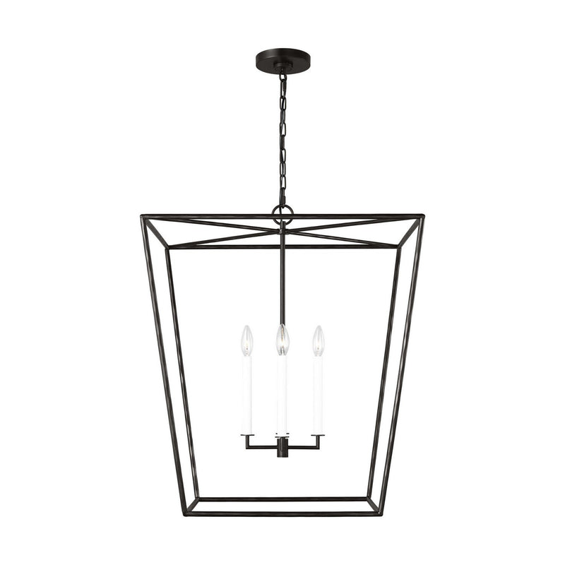 Viota Large 4-Light Lantern Pendant in Aged Iron
