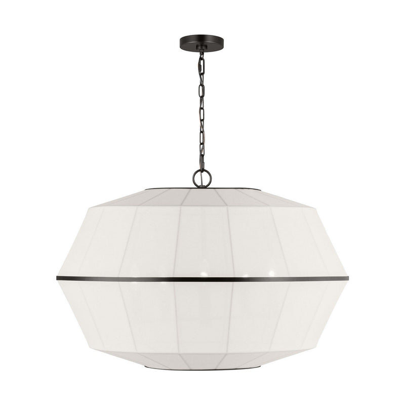 Hikari 5-Light Wide Pendant in Aged Iron