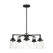 Anders 5-Light Chandelier in Midnight Black