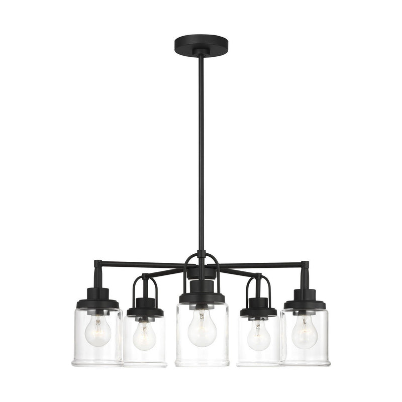 Anders 5-Light Chandelier in Midnight Black