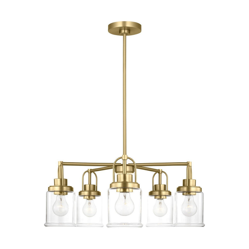 Anders 5-Light Chandelier in Satin Brass